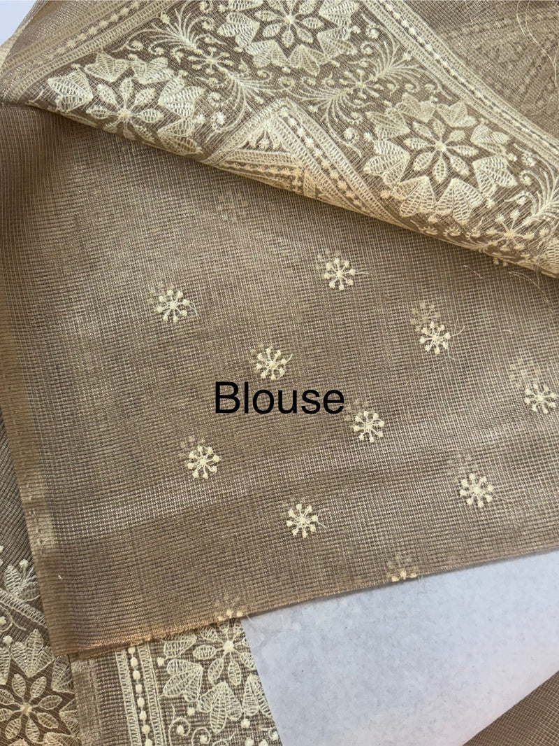 Tissue silk saree with Chikankari embroidery MTTS97(3)
