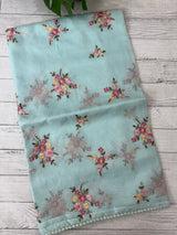 Soft kota silk saree with embriodery MS12279 - Pastel blue
