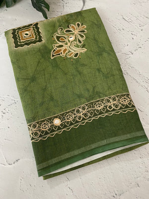 Tissue linen saree MLS345