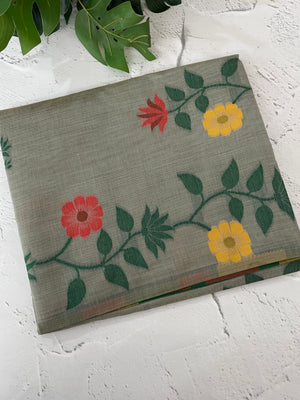Jamdani silk Cotton Saree with thread work  MSJ787