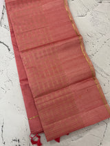 Tussar mix Semi silk saree with small zari weaving MSS8925