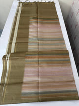 Multi color Semi soft silk saree with borders MSS590