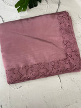 Cutwork Semi silk saree MTSS695 DustyMauve