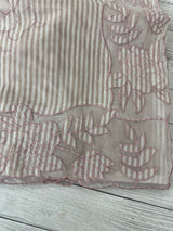Striped Mul chanderi saree with applique borders MSH987 - PaleMauve