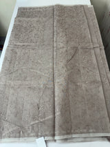 Supernet embriodery saree MS7854 - Pastel NudeBrown
