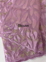Glass organza saree with thread work- MOS351