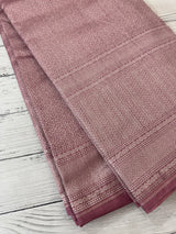 Banarasi semi katan saree in silver zari MS14667- Pastel OnionPink