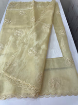 Tissue Organza saree with embroidery - MSH5509 PaleYellow