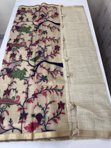 Jamdani silk Cotton Saree with thread work  MSJ795