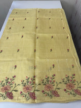 Silky kota embroidery saree MSK4333 Yellow