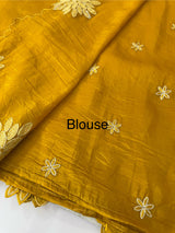 Crush Organza saree MSK5463- DeepMustard