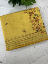 Semi chanderi saree with embriodery MSF590