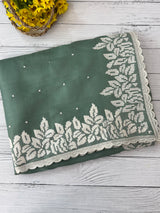 Kosa Tussar silk saree with embriodery - MS8178