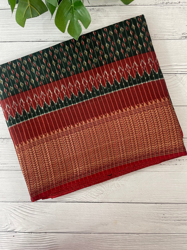 Semi silk saree with zari border MS99789
