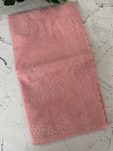 Moonga checks saree with Net Applique borders  MSH157 Pink