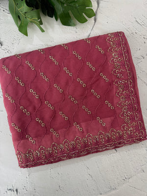 Partywear Georgette saree with cutdana work MSG7888