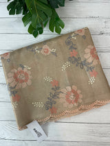 Tissue Silk cross stitch embriodery saree MS49892