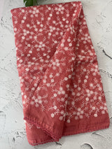 Soft kota checks saree with embroidery - MS7678