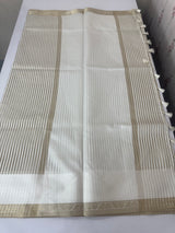 Semi chanderi saree with zari lines - MOS164