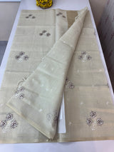 Kota tissue silk saree with embroidery BFW713