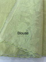 Khadi Linen saree with net applique borders MSH247 PistaGreen (2)