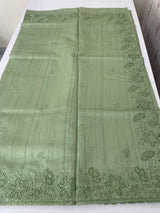 Blended tussar silk saree with cutwork MS1072