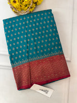 Banarasi viscose Georgette saree MKGS611- TealBlue to MaroonRed