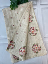 Soft kota checks saree with embroidery FBLK21