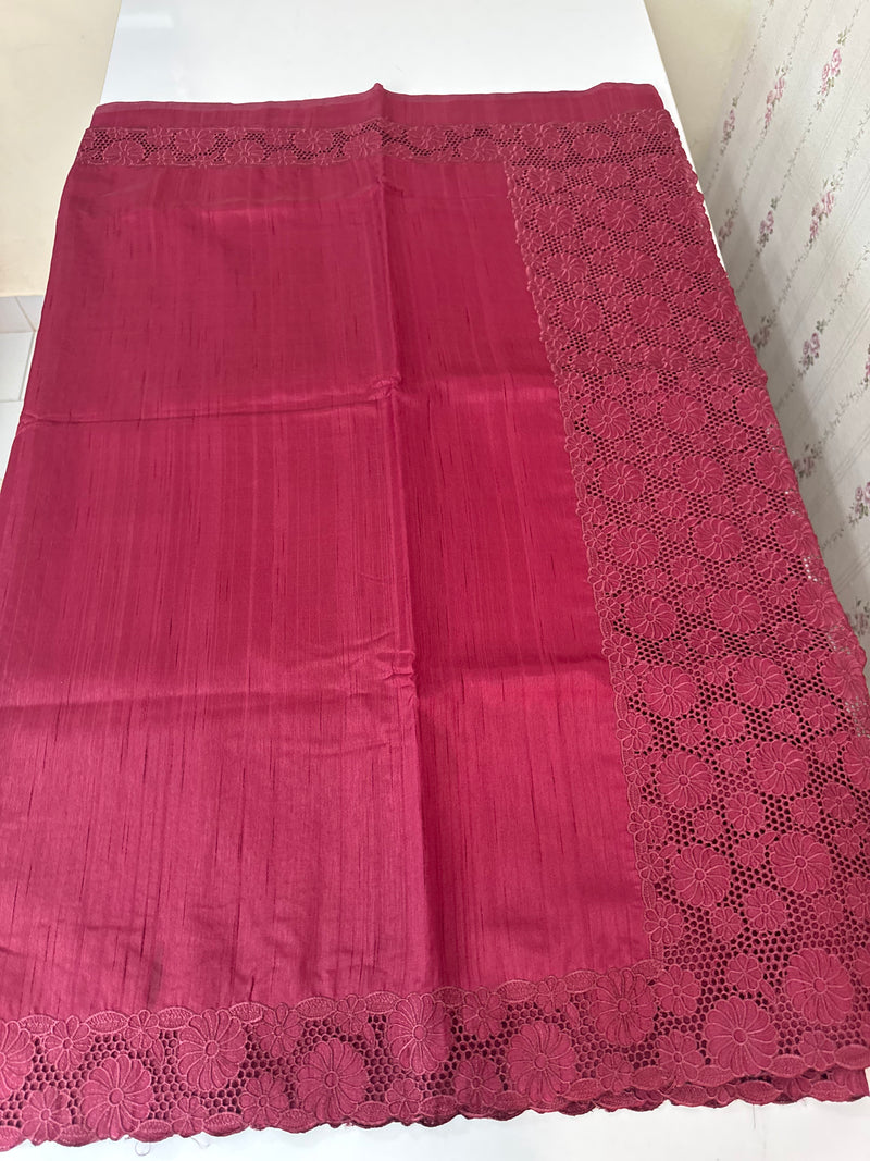Cutwork Semi tussar saree MTSS845