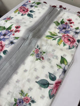 Digital printed semi Linen Saree MLS615