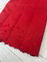 NetKota saree with embroidery borders MSH976- RED