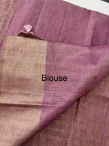 Tussar mix Semi silk saree with small zari weaving MSS8925