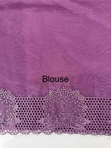 Glass Organza saree with cutwork borders - MSH005