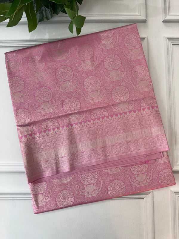 Premium Pastel soft silk Saree - MKP977 Baby Pink