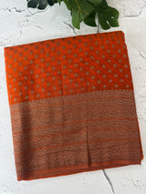 Semi banarasi Khaddi Georgette saree - MS1476 Orange
