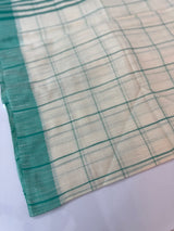 Checks Semi linen saree  MLS67