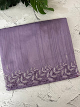 Semi tussar saree with cutwork MSHK566 Lavender