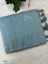 Fancy Chanderi silk saree with blouse MFC213