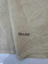 Blended tussar silk saree with cross stitch embroidery SEFNHES3