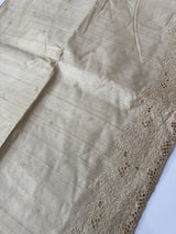 Blended tussar saree with cutwork - MSHK678 Cream (2)