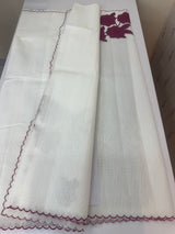 NetKota Applique work saree  MSH138- Dark Berry