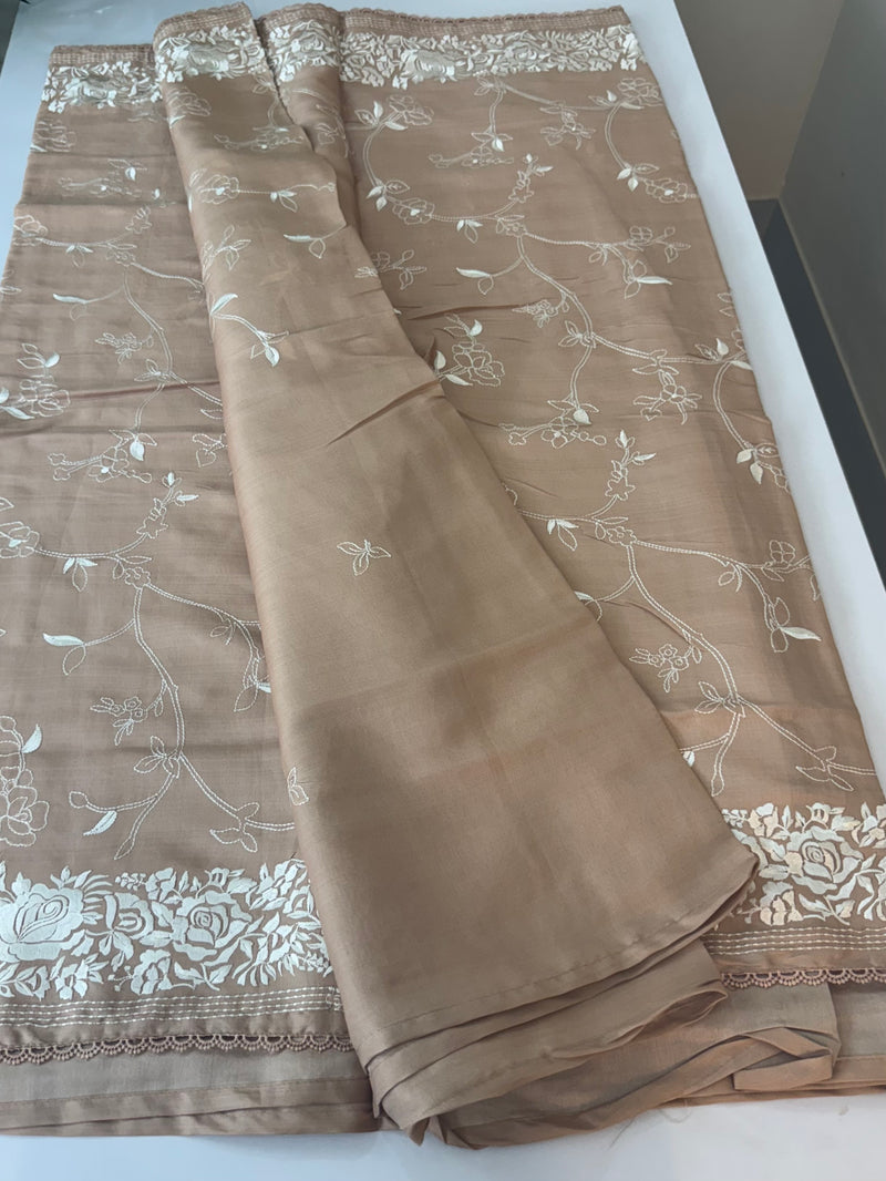 Blended soft satin tussar silk MHJG56