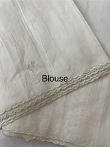 NetKota Applique work saree   -MSH998 White