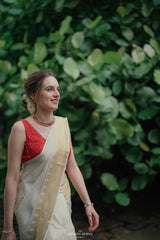 Kerala cotton saree checks-