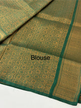 Brocade soft silk saree in copper zari weaving  MS6771
