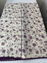 Kota checks 3D printed saree MSD543 - Purple