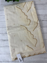 Mul chanderi embriodery saree with scalloped borders MCBS654