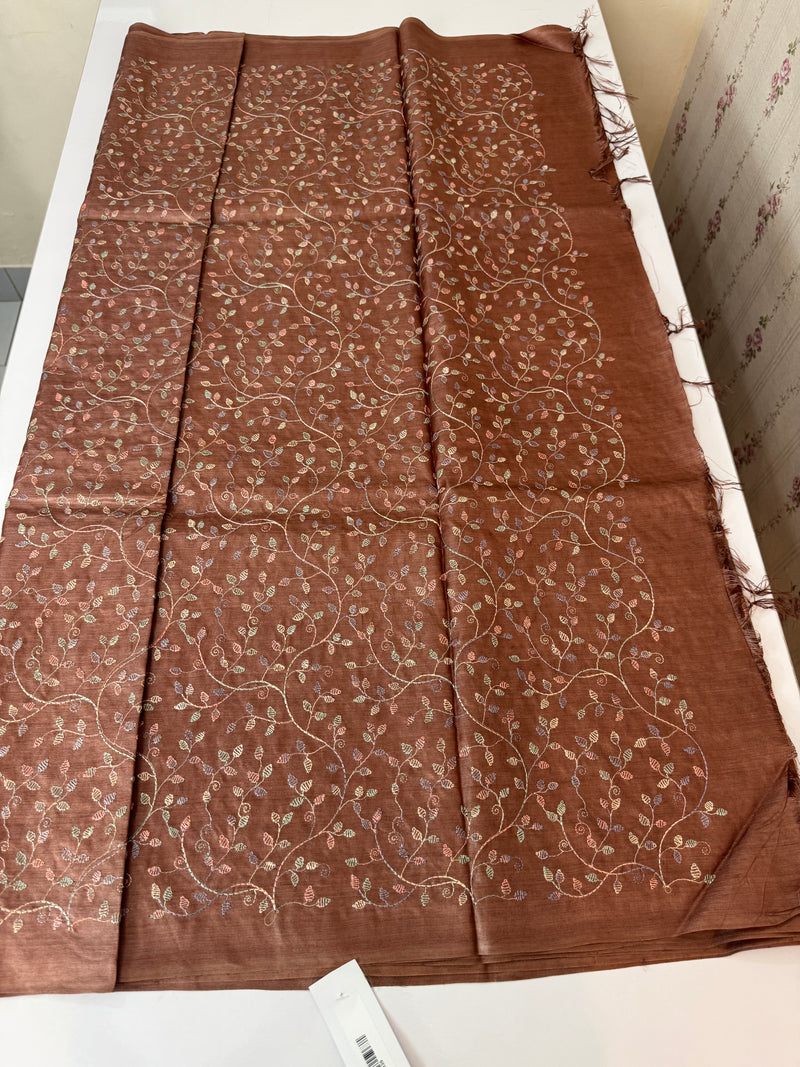 Pure desi tussar silk saree with embroidery- MTSS659 (2)