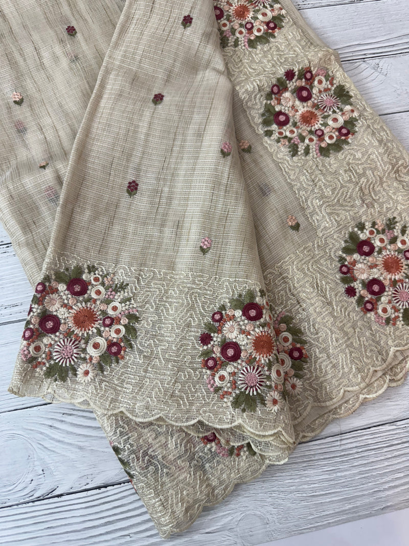 𝐏𝐑𝐄𝐁𝐎𝐎𝐊𝐈𝐍𝐆 - Soft kota silk saree with embroidery MSS678 (𝘿𝙞𝙨𝙥𝙖𝙩𝙘𝙝 𝙩𝙞𝙢𝙚 𝟏𝟎 𝙙𝙖𝙮𝙨)