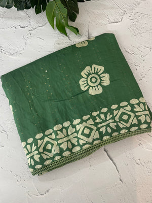 Semi soft silk saree with batik prints MSB555